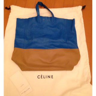 セリーヌ(celine)のいろは様専用！美品✨CELINE カバ ブルー✖️ベージュ トートバッグ(トートバッグ)