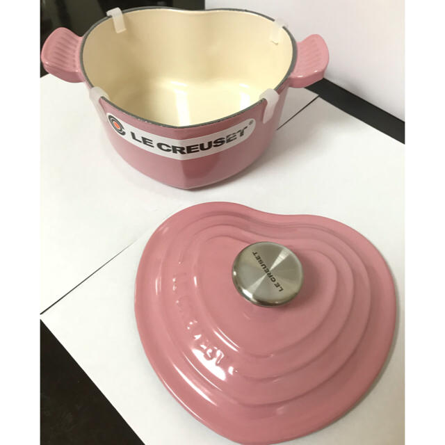 LE CREUSET(ルクルーゼ)のルクルーゼ ココットダムール 鍋 ハート レア 16㎝ インテリア/住まい/日用品のキッチン/食器(鍋/フライパン)の商品写真