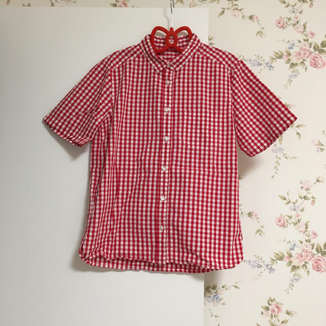 GU(ジーユー)のギンガムチェックシャツ♡ レディースのトップス(シャツ/ブラウス(半袖/袖なし))の商品写真