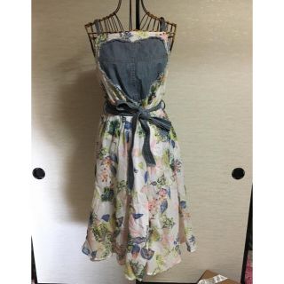 シモネッタ(Simonetta)のsimonetta シモネッタジーンズ リーフ花柄ハートロングワンピース(ロングワンピース/マキシワンピース)