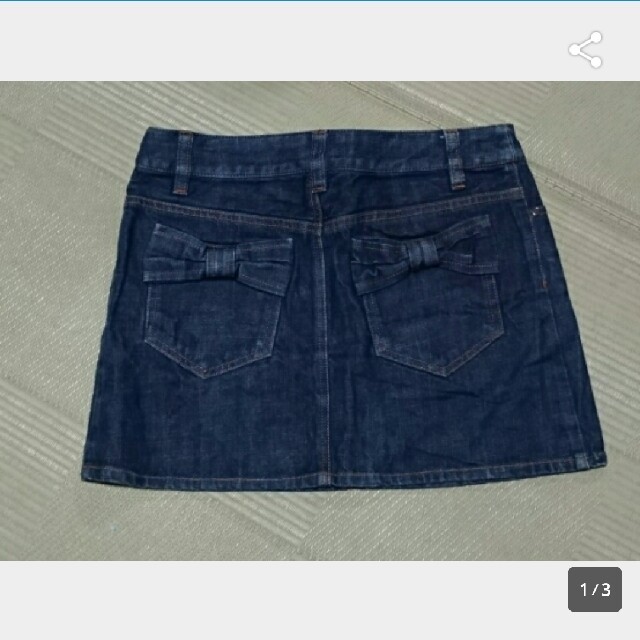 JILLSTUART(ジルスチュアート)のJILLSTUART☆デニム☆スカート☆ﾘﾎﾞﾝ☆ｼﾞﾙｽﾁｭｱｰﾄ レディースのスカート(ミニスカート)の商品写真