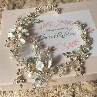 ヴェラウォン(Vera Wang)の【おこめ様専用】小枝ヘッドパーツ♡小枝ヘッドアクセ♡sweetribbon(ウェディングドレス)