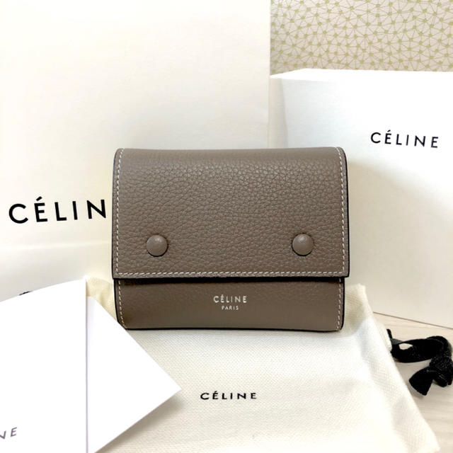 CELINE ダブルボタン3つ折ミニ財布 スリ | フリマアプリ ラクマ