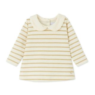 プチバトー(PETIT BATEAU)の新品未使用　プチバトー　衿つきマリニエールブラウス　18m(シャツ/カットソー)