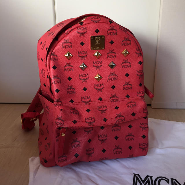 MCM バックパック/リュック 赤 justindo.co.id