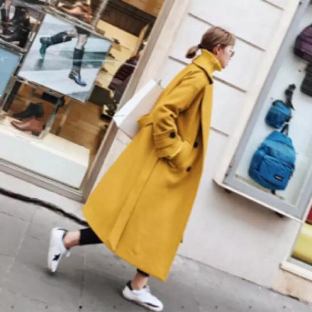 ZARA(ザラ)の今日だけ大幅値下げ！！大人気♡YELLOW COAT♡ レディースのジャケット/アウター(ロングコート)の商品写真