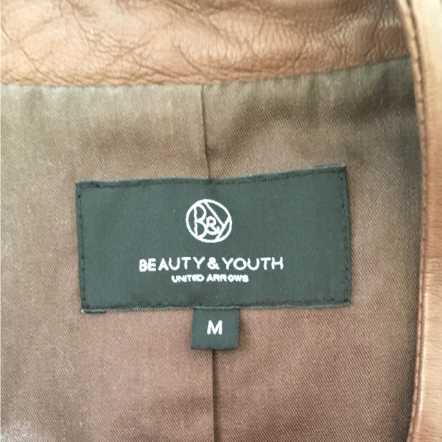 BEAUTY&YOUTH UNITED ARROWS(ビューティアンドユースユナイテッドアローズ)のユナイテッドアローズ  本革ライダースジャケットMサイズ レディースのジャケット/アウター(ライダースジャケット)の商品写真