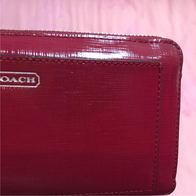 COACH(コーチ)のコーチ 長財布 レザー 赤 ワインレッド レディースのファッション小物(財布)の商品写真