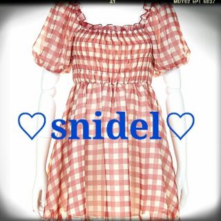 スナイデル(SNIDEL)の最終＆大幅値下げ♡ギンガムシフォンワンピ(ミニワンピース)