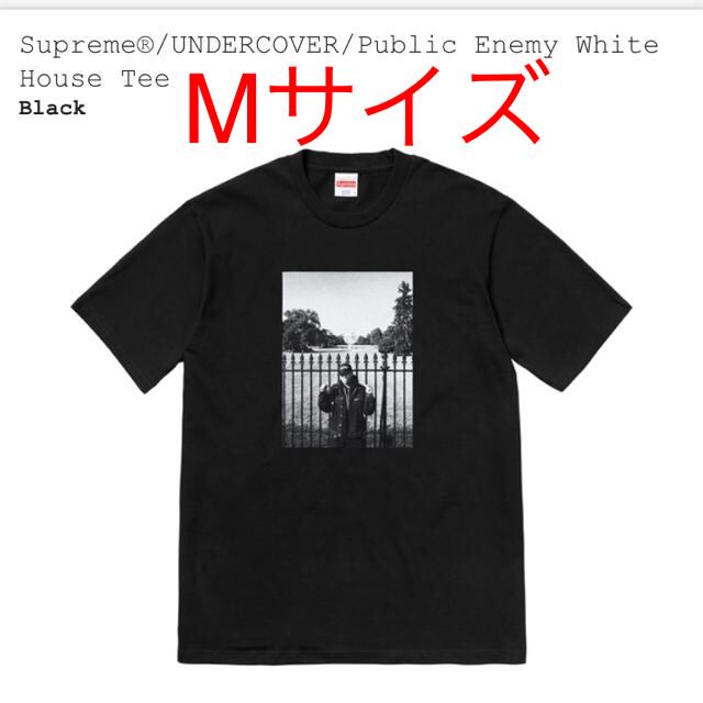 supreme 黒 M white house Teeトップス