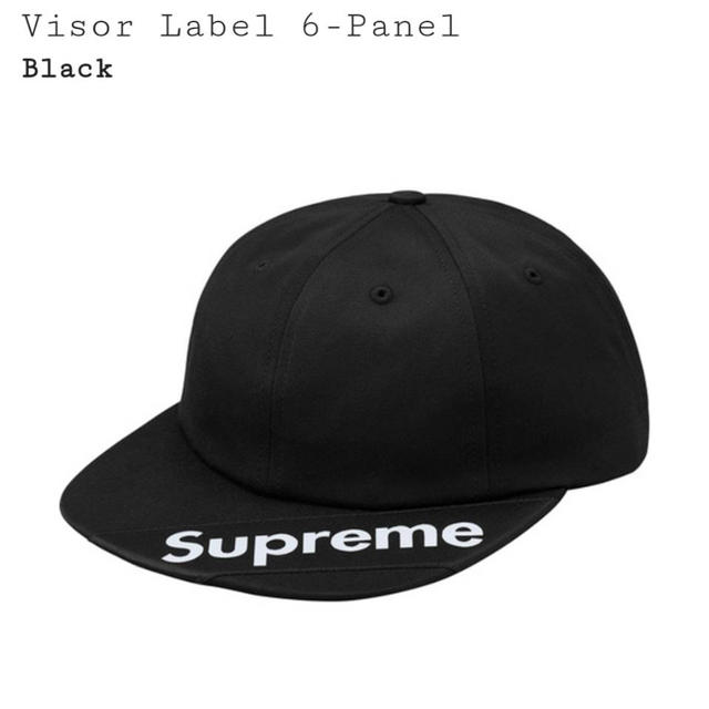 Supreme Visor Label 6-Panel  BLACK