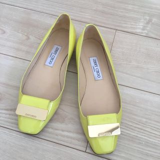 ジミーチュウ(JIMMY CHOO)のJIMMY CHOO エナメルフラットパンプス(ハイヒール/パンプス)