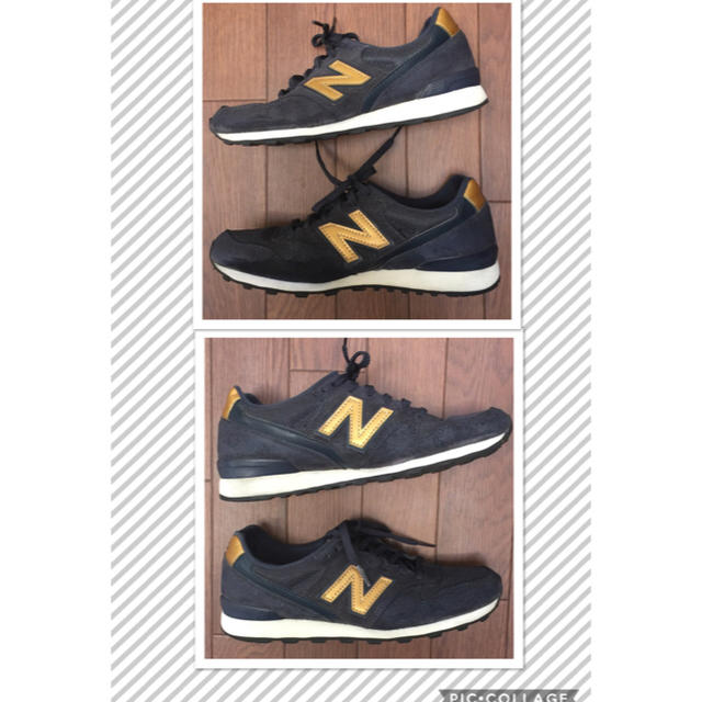 New Balance(ニューバランス)のニューバランス 996 ネイビー × ゴールド 24cm レディースの靴/シューズ(スニーカー)の商品写真