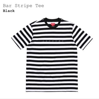 シュプリーム(Supreme)のSupreme Bar Stripe Tee 黒 L(Tシャツ/カットソー(半袖/袖なし))