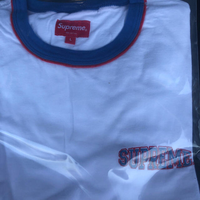 Supreme(シュプリーム)のSupreme  Piping Ringer Tee ホワイトＬ メンズのトップス(Tシャツ/カットソー(半袖/袖なし))の商品写真