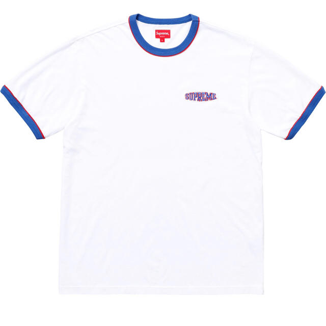 Supreme(シュプリーム)のSupreme  Piping Ringer Tee ホワイトＬ メンズのトップス(Tシャツ/カットソー(半袖/袖なし))の商品写真