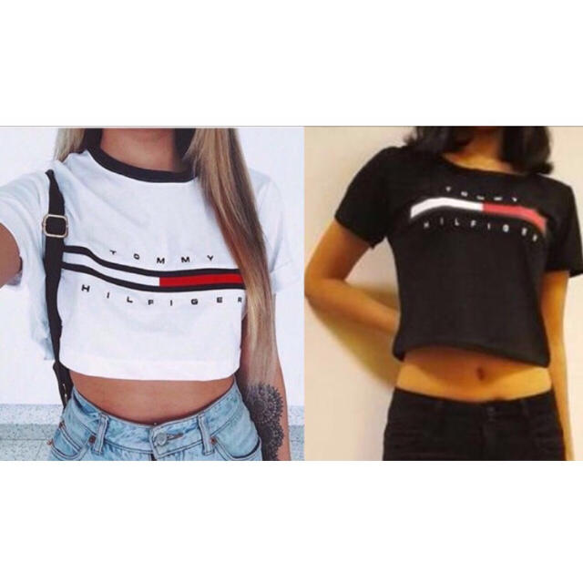 TOMMY HILFIGER(トミーヒルフィガー)のtommy ショート丈トップス レディースのトップス(Tシャツ(半袖/袖なし))の商品写真