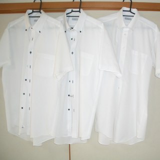 アオヤマ(青山)の半袖ワイシャツ3着　大きいサイズ（L・ゆったり）抗菌・防臭　洋服の青山(シャツ)