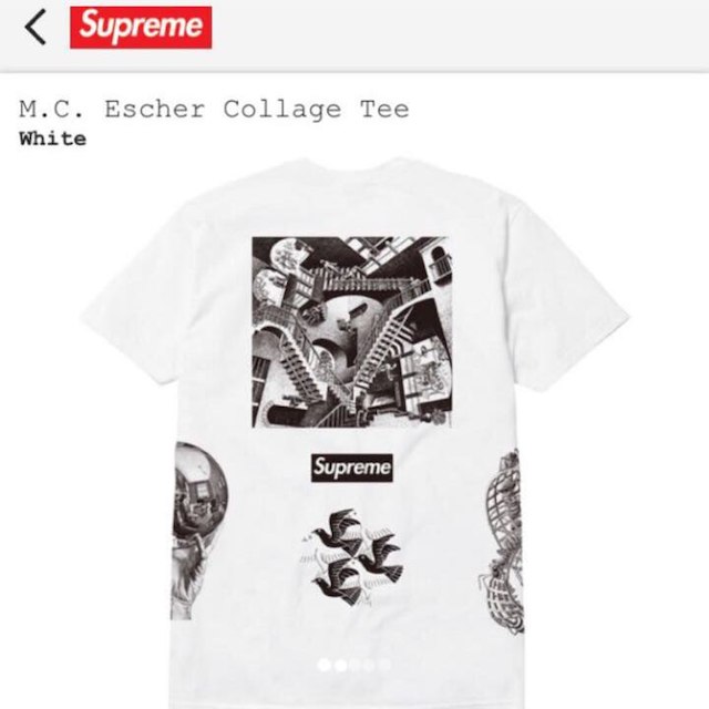 supreme M.C Escher college Tshirt