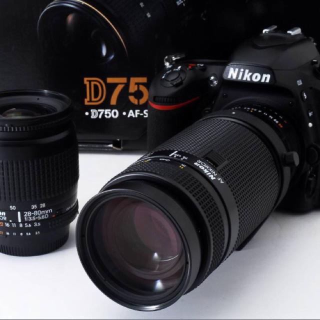 Nikon - ★超極上★ Nikon ニコン D750 超望遠純正ダブルレンズセット 元箱付きの通販 by poco｜ニコンならラクマ