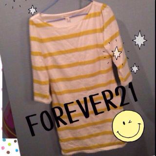 フォーエバートゥエンティーワン(FOREVER 21)のFOREVER21ボーダーワンピ(ミニワンピース)