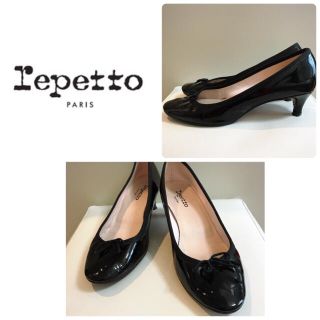 レペット(repetto)のrepetto♡ブラックエナメル ローヒール パンプス♡(ハイヒール/パンプス)