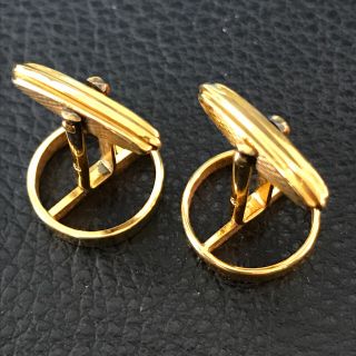 【美品】箱付き　Dunhill　カフスボタン　ピンタック　ゴールド