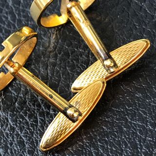 【美品】箱付き　Dunhill　カフスボタン　ピンタック　ゴールド