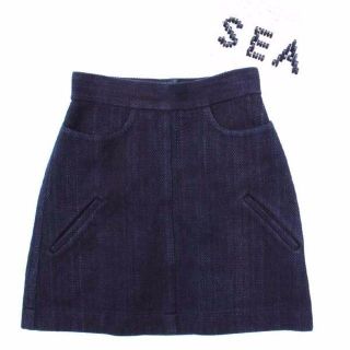 シー(SEA)の定価37800 SEA 16SS 刺し子 スカート シー RIE(ミニスカート)