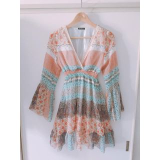 まみ様専用 3点のお値段 ペイズリー 花柄 ひざ丈ワンピース♡(ひざ丈ワンピース)