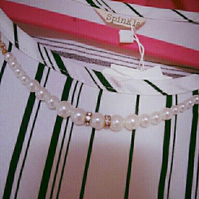 ②新品タグ付❤4L*Re-j☆パール付トップス&ふわふわスカート上下コーデ 1