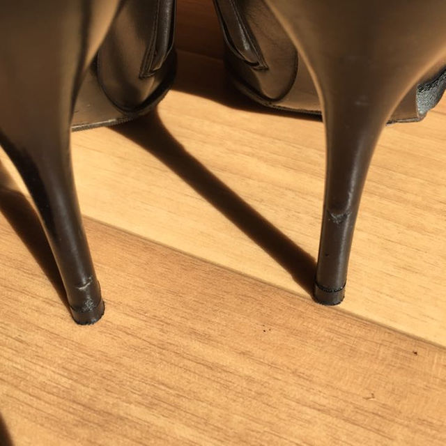 Christian Dior(クリスチャンディオール)の２３.5 ピンヒール ショートブーツ 本革ブラック レディースの靴/シューズ(その他)の商品写真