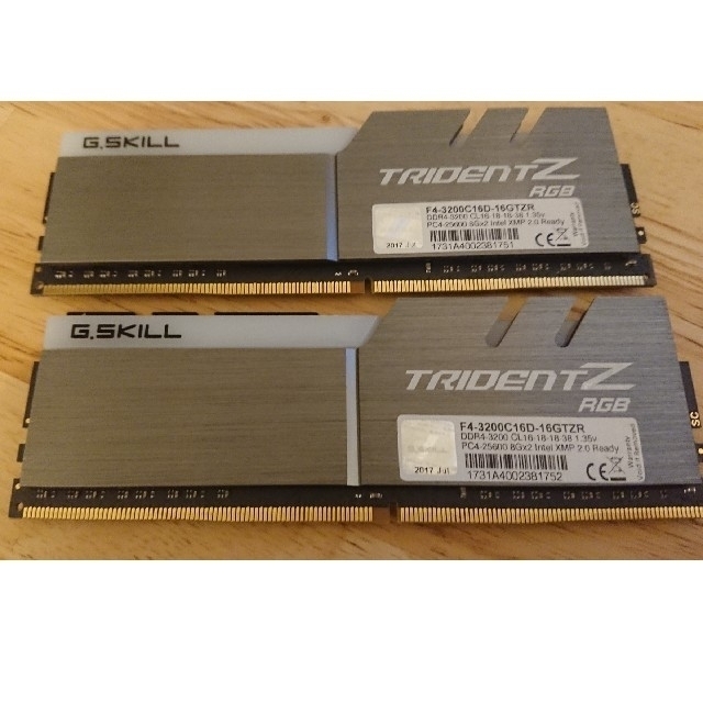 G.SKILL RGB DDR4 3200 8GBx2 計16GBの通販 by toropyonko's shop｜ラクマ