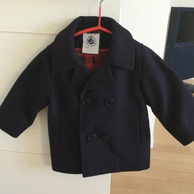 PETIT BATEAU(プチバトー)のプチバトー ピーコート 18M81センチ 80-90センチ キッズ/ベビー/マタニティのキッズ服女の子用(90cm~)(コート)の商品写真