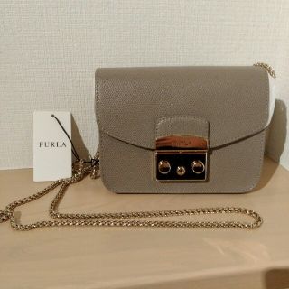 フルラ(Furla)のFURLA　フルラ　メトロポリス　ミニショルダー　クロスボディ　サッビア　グレー(ショルダーバッグ)