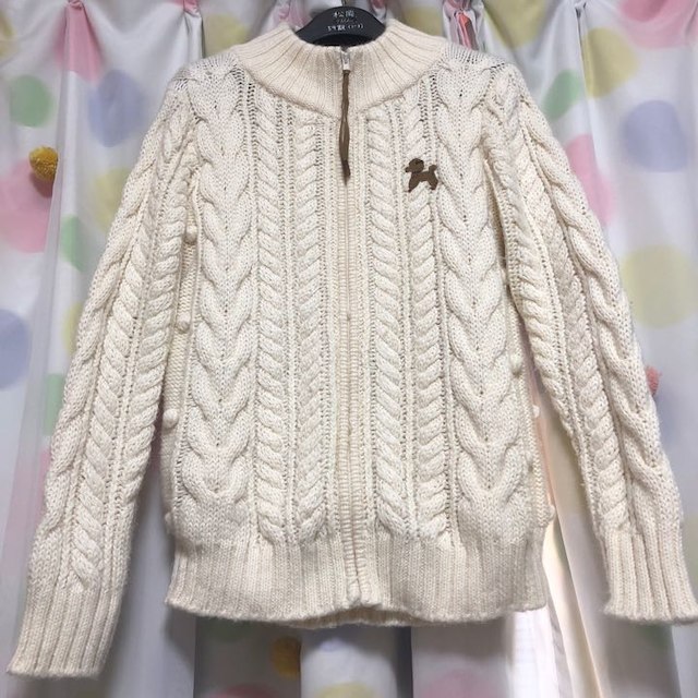 pom ponette(ポンポネット)のキッズ  ニットファスナーカーディガン(160) キッズ/ベビー/マタニティのキッズ服男の子用(90cm~)(ジャケット/上着)の商品写真