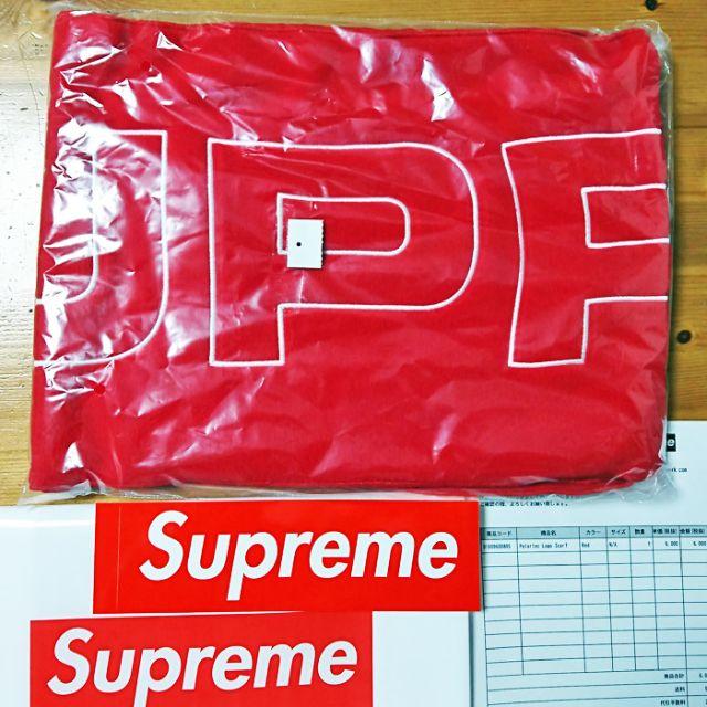 supreme Polartec Logo Scarf red 国内正規品 メンズのファッション小物(バンダナ/スカーフ)の商品写真