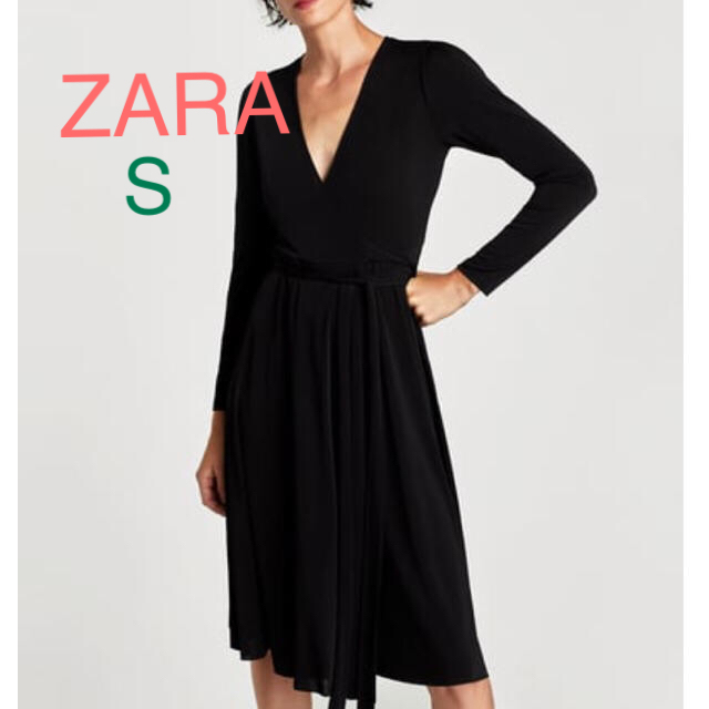 Zara 新品 完売 Zara長袖クロスオーバーワンピースの通販 By Shop ザラならラクマ