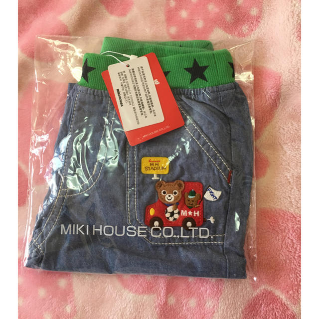 mikihouse(ミキハウス)の気まぐれセール☆新品☆ミキハウスプッチーパンツ100㎝ キッズ/ベビー/マタニティのキッズ服男の子用(90cm~)(パンツ/スパッツ)の商品写真