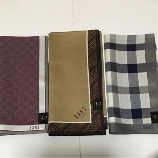 ダックス(DAKS)のダックス DAKS メンズ ハンカチ 3枚セット 新品(ハンカチ/ポケットチーフ)