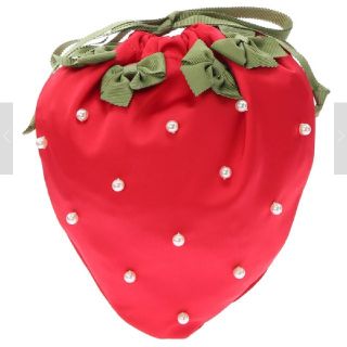 メゾンドフルール(Maison de FLEUR)の即完売品♥️メゾンドフルール✨いちごシリーズ🍓巾着ポーチ🍓【レッド】(ポーチ)