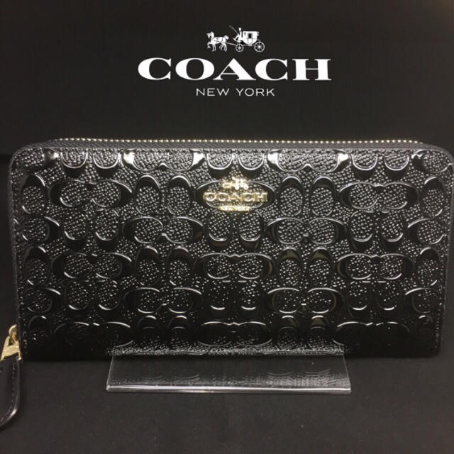 COACH(コーチ)の限定セール❣️新品コーチ長財布F54805 エンボスドパテントレザーシグネチャー レディースのファッション小物(財布)の商品写真