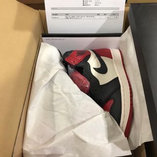 ナイキ(NIKE)のNIKE aj1 bred toe 27.0cm air jordan 1(スニーカー)