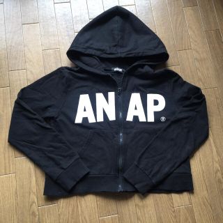 アナップ(ANAP)のANAP♡パーカー 黒(パーカー)