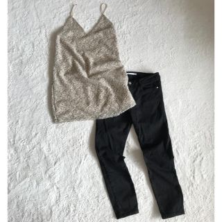 ザラ(ZARA)のZARA レースミニワンピース クロップドパンツ セット(ミニワンピース)