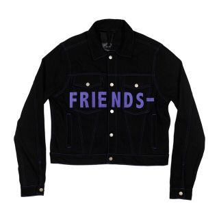 シュプリーム(Supreme)のVlone FRIENDS DENIM JACKET (PURPLE)(Gジャン/デニムジャケット)