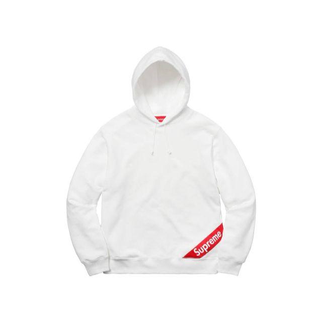 Corner Label Hooded Sweatshirt White　XL