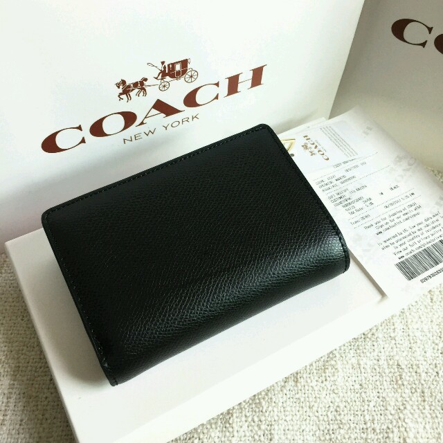 COACH(コーチ)のCOACH長財布 コーチ正規品 F53436 ブラック 二つ折り財布 女性用財布 レディースのファッション小物(財布)の商品写真