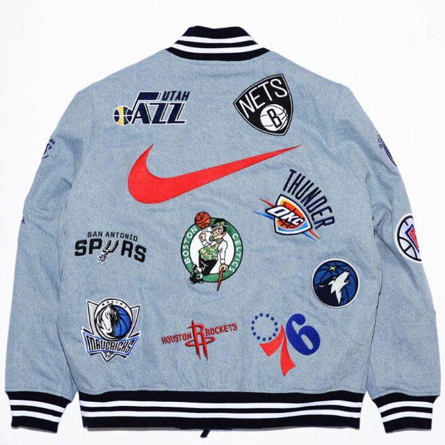 Supreme(シュプリーム)のSupreme NIKE NBA Warm-Up jacket Denim S メンズのジャケット/アウター(Gジャン/デニムジャケット)の商品写真