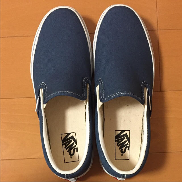 vans スリッポンスニーカー 24.5  V98CLA NAVY